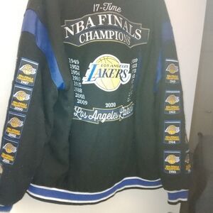 Los Angeles Lakers NBA Champions Varsity Jacket - Black and Blue